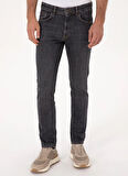 Cacharel Normal Bel Normal Paça Slim Fit Antrasit Erkek Denim Pantolon ZARIA