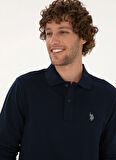 U.S. Polo Assn. Polo Yaka Lacivert Erkek Sweatshırt GTP01