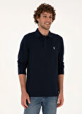 U.S. Polo Assn. Polo Yaka Lacivert Erkek Sweatshırt GTP01