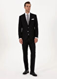 Cacharel Normal Bel Slim Fit Siyah Erkek Takım Elbise EXCL FREDY
