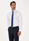 Cacharel Slim Fit İtalyan Yaka Beyaz Erkek Gömlek NONAX