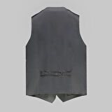 Addy Çizgili Gri Yelek