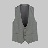 Addy Çizgili Gri Yelek