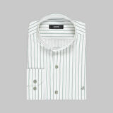 ALN ÇİZGİLİ YEŞİL SLİM GÖMLEK