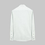 ALN ÇİZGİLİ YEŞİL SLİM GÖMLEK