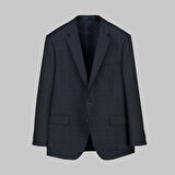 JAM KOYU LACİVERT KARELİ CEKET