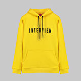 Kapüşonlu Sarı Sweatshirt
