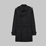 Amsterdam Siyah Trençkot