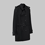 Amsterdam Siyah Trençkot