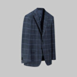 REXFORD KARELİ DESENLİ LACİVERT CEKET