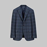 REXFORD KARELİ DESENLİ LACİVERT CEKET