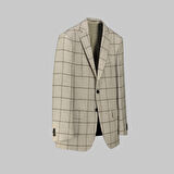 REXFORD KARELİ DESENLİ BEJ CEKET
