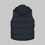 Çıkma Kapüşonlu Dolum Lacivert Yelek