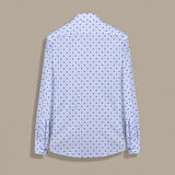 ELETA PUANTİYELİ SLİM MAVİ GÖMLEK