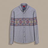 GOIAS UZUN KOL SOHO KOYU GRİ GÖMLEK