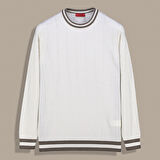 RENKLİ BİSİKLET YAKA EKRU TRİKO