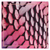 GEOMETRİK DESENLİ TWİLL PEMBE İPEK EŞARP