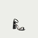 Kadın Bantlı Taşlı Ayakkabı [060118] SİYAH, 39