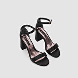 Kadın Abiye Ayakkabı [060122] SİYAH SATEN, 37