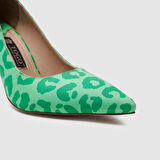Kadın Leopar Stiletto [060147] 