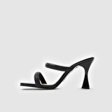 Kadın İki Bantlı Abiye Terlik [060136] SİYAH, 36