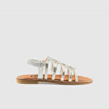 Kadın Taşlı Düz Sandalet [060137] GÜMÜŞ, 40