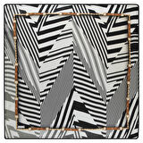 GEOMETRİK DESEN TWILL SİYAH İPEK EŞARP