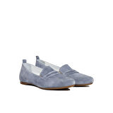 Kadın Klasik Babet [051627] MAVİ SÜET, 40