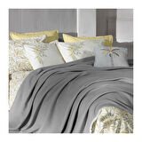 Sarev Adrıan Pike Takımı Çift Kişilik 2 Yastık Gri-Sarı