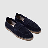 Erkek Espadril Loafer Ayakkabı[052051] LACİVERT SÜET, 42