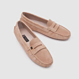 Kadın Loafer Ayakkabı [060038] BEJ SÜET, 36