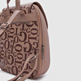 Kadın Monogram Sırt Çantası [930031] NUDE