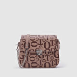 Kadın Monogram Omuz Çantası [930037] NUDE
