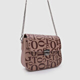 Kadın Monogram Omuz Çantası [930037] NUDE