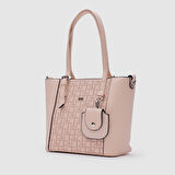 Kadın Monogram Tote Çanta [930040] NUDE