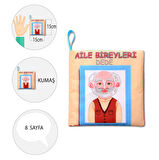Tox Aile Bireyleri Sessiz Kumaş Kitap T109 - Bez Kitap , Eğitici Oyuncak , Yumuşak ve Hışırtılı