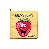 Tox Meyveler Kumaş Sessiz Kitap T049 - Bez Kitap , Eğitici Oyuncak , Yumuşak ve Hışırtılı