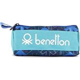United Colors of Benetton Tek Bölmeli  Mavi Yön Desenli Kalem Çantası 03728