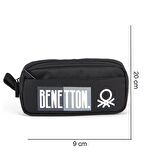 Benetton Çift Bölmeli Kalemlik Siyah 03799