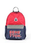 Unisex Çocuk Benetton Çift Bölmeli Sırt Çantası 03842
