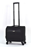 Fossil Macbook Air - Macbook Pro 15.6&16 İnç Uyumlu Laptop Bölmeli Kabin Boy Pilot Valiz Siyah FSL031