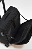 Fossil Macbook Air - Macbook Pro 15.6&16 İnç Uyumlu Laptop Bölmeli Kabin Boy Pilot Valiz Siyah FSL031