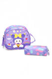 Elatae 3'lü İlkokul Çantası Seti Okul Çantası & Termal Beslenme Çantası & Kalemlik Lila 1370