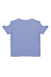 Kız Çocuk Kol Yırtmaçlı T-Shirt - Mavi  | 6-7
