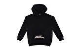 Erkek Çocuk Siyah Kapüşonlu Sweatshirt