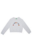 Kız Çocuk Sweatshirt - Ekru | 13-14