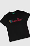 United Colors of Benetton Erkek Çocuk T shirt Siyah BNT-B21847