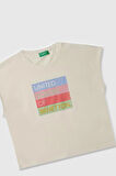 United Colors of Benetton Kız Çocuk T shirt Beyaz BNT-G21766