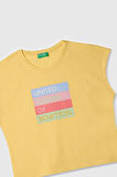 United Colors of Benetton Kız Çocuk T shirt Sarı BNT-G21766