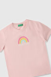 United Colors of Benetton Kız Çocuk T shirt A.Pembe BNT-G21814